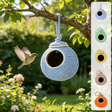 ZYXWVU Bird Hut Natural Shelter Hanging Warm Hut for Cockatiel Budgie Peony Parakeet Cage Accessories Sleep Tent Bird Toy Pet Supplies for Birds