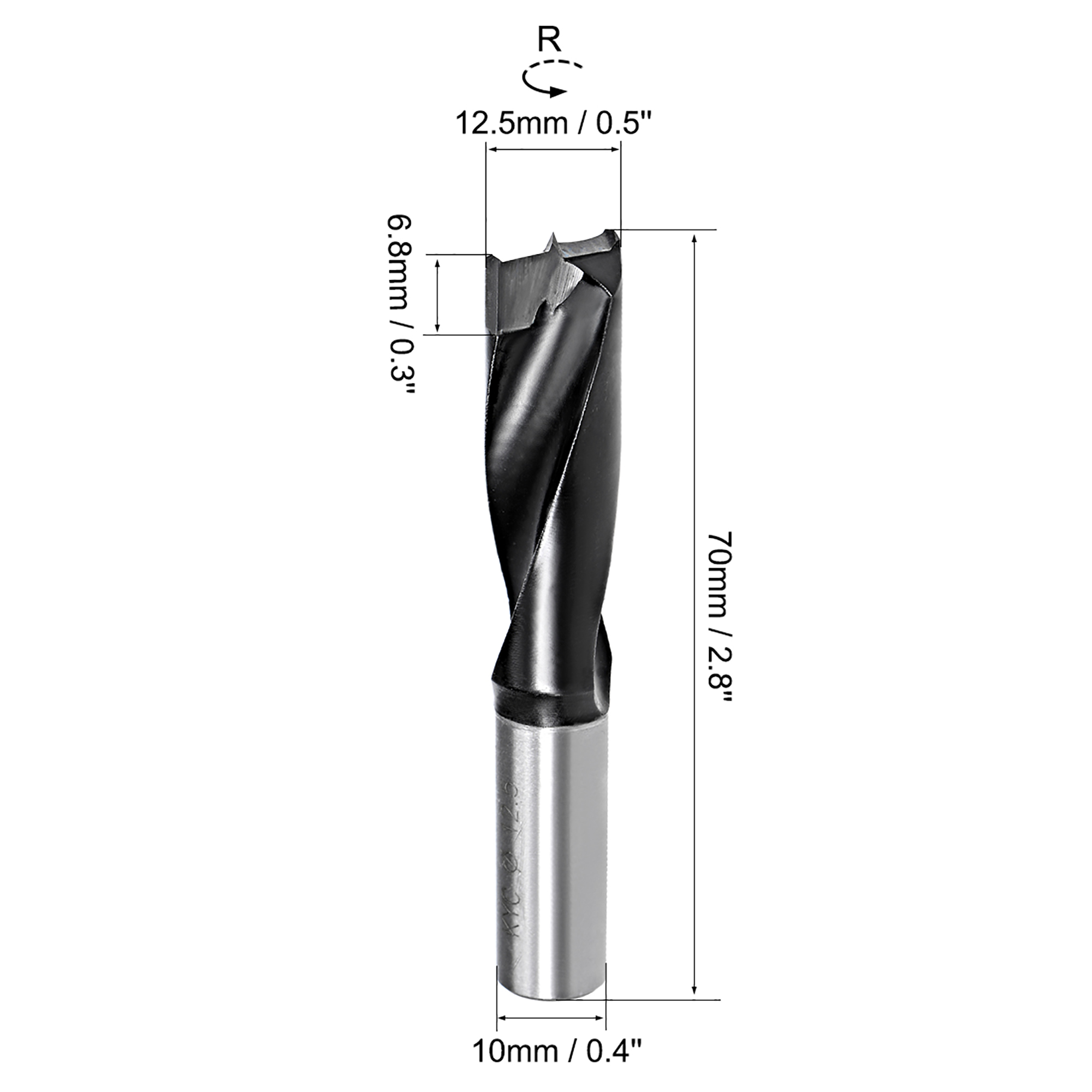 Buy Brad Point Drill Bits for Wood 12.5x70mm Forward Turning HSS Carpentry Tool Online at Lowest