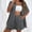 Gray, variant on Sakmal Womens Cotton Linen Shorts Sets High Waisted Wide Leg 2 Piece Outfits Gray Solid Lightweight Shorts for Women L