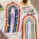 thumbnail image 4 of Decoración hogareña Gwong Rainbow Forma de pared Decoración colgante de poliéster hecha a mano Poliéster Desaeligable Boho Tapicería tejida para fiesta Gwong 21082875, 4 of 6