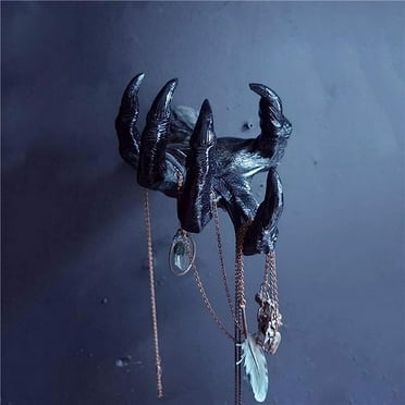 Witch's Demon Hand Wall Hanging Statues, Gothic Home Decor Art Sculpture, Resin Retro Art Hanging Design Mounted Hang Decoration Creative Halloween Props for Living Room