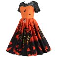 thumbnail image 3 of Edvintorg Womens Halloween Dress Women Costumes Short Sleeve 50S 60S Vintage Party Dresses Holloween Clothes Cosplay, 3 of 6