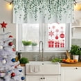 thumbnail image 6 of Sage Green Eucalyptus Leaf Valances for Windows, Decorative Rod Pocket Window Valance Curtains, Spring Leaves Botanical Short Curtain Drapes for Kitchen/Bathroom/Living Room, 2 Panels, 42" W x 18" L, 6 of 8