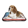 thumbnail image 2 of PKQWTM USA Flag Pet Dog Cat Bed Pee Pads Mat Cushion Potty Dogsblankets Crate Bed Kennel 36x48 inch, 2 of 3