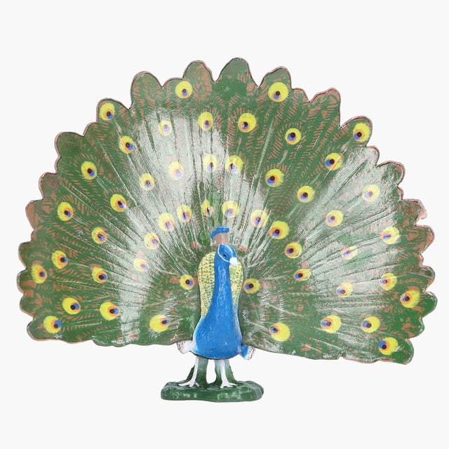 Modelo de pavo real pequeño, modelo de pavo real de simulación, figura de pavo real simulada, estatua de pavo real, integración perfecta