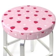 thumbnail image 6 of Cauagu Strawberry And Heart Print Round Stool Covers,Seat Cushion for Round Bar Stool Chair Seat Cover for Bar Round Chair Fits for 12/13/14in Bar Stool Cushion, 6 of 7
