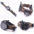 thumbnail image 1 of Reloj de supervivencia para acampar al aire libre, pulsera multifuncional, brújula, cuerda, silbato, pulsera Paracord, Kit de herramientas, 1 of 7