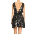 thumbnail image 3 of Feinuhan Women's Backless Sleeveless Sequin Stripe Party Evening Mini Dress with Deep V Back For Women, 3 of 6