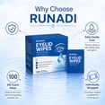 thumbnail image 4 of RUNADI Eyelid Wipes, 100 Count, Infused with Aloe Vera & Tea Tree Oil, Individually Wrapped, Fragrance Free for Sensitive Eyes, 4 of 5