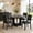 Dark Gray-6, variant on Leovanni 48inch Round Dining Table Set for 4 Modern Solid Wood 5-Piece Kitchen & Dining Room Set with Upholstered Chairs Pedestal Base, Gray