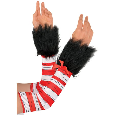 Costumes USA Cat in the Hat Arm Warmers for Women, Dr. Seuss Costume Accessories, One Size Fits Most