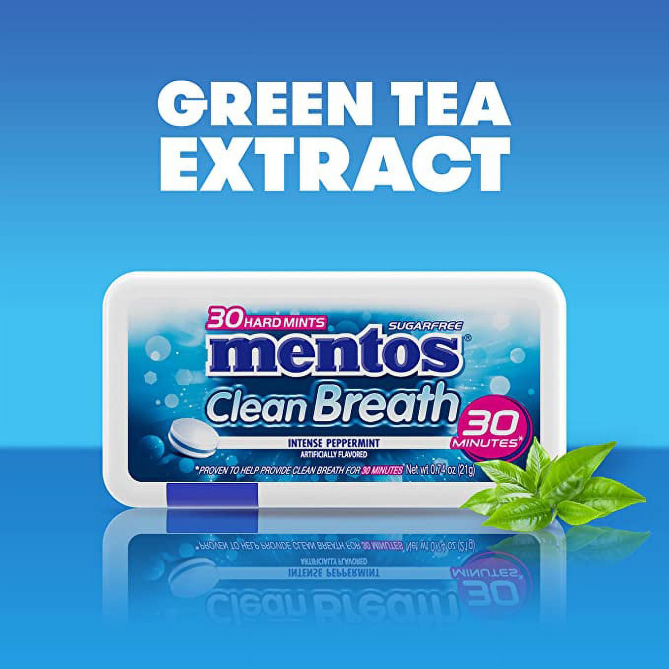 Mentos Clean Breath Hard Mints, Peppermint, 0.74 oz - image 2 of 6