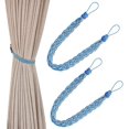 thumbnail image 1 of Cortinas tejidas a mano Cuerda atada Tipo simple Alzapaños para cortinas y accesorios (Azul) oso de fresa  Hogar, 1 of 5