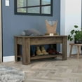 thumbnail image 2 of Austin Storage Table, One Extendable Table Shelf, Four Legs, Lower Shelf Dark Brown, 2 of 5