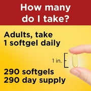 Nature Made Omega 3 Fish Oil 1200mg One per Day Softgels, Fish Oil Supplements, 290 Count
