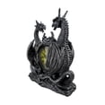 thumbnail image 2 of Twin Evil Dragons Antiqued Mantel Clock Table Desk, 2 of 4