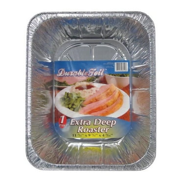 Home Plus  9.25 x 11.75 in. Durable Foil Deep Roaster  Silver - pack of 12