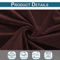 thumbnail image 6 of KBOOK Velvet Chaise Lounge Cover for Living Room Stretch Armless Chaise Slipcover, Dark Brown, 6 of 6