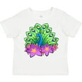 thumbnail image 3 of Inktastic Peacock and Flowers Boys or Girls Toddler T-Shirt, 3 of 5