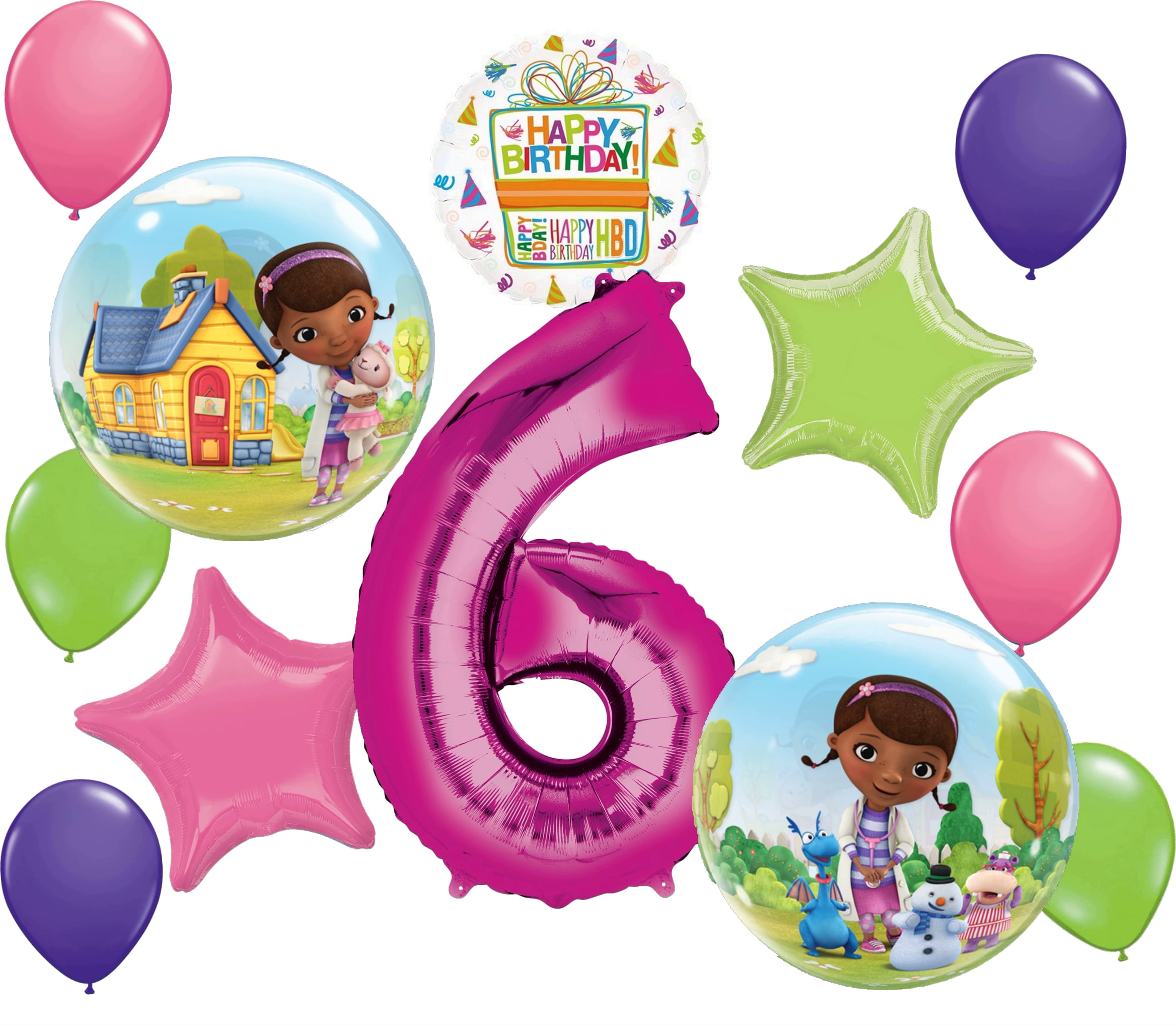 DOC McSTUFFINS HANGING SWIRL DECORATIONS 12 ~ Birthday Party Supplies 