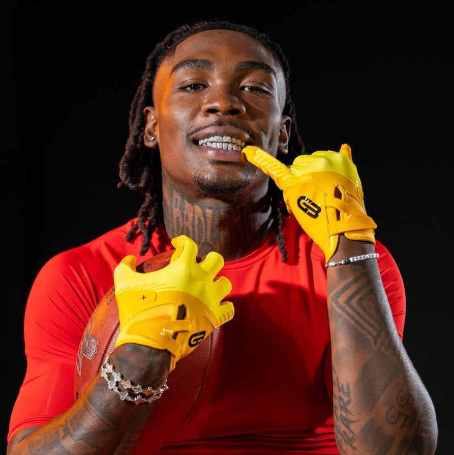 Grip Boost Solid Yellow Stealth 6.0 Boost Plus Youth Football Gloves