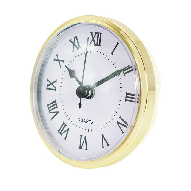 GROWTH TANK White Clock 3.54inch Clock Insert with Roman Numeral, Metal Hanging Clock