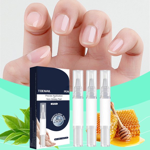 Lápiz reparador de uñas Essence Toenail Extra Strength para uñas dañadas, amarillentas, descoloridas, gruesas y encarnadas. Lápiz para uñas de pies y manos con 3 lápices de 12 ml.