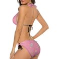 thumbnail image 3 of NICKSUN Women's Bikini Sets, Cute Print Two Piece Bathing Suits Sexy Halter Padded Bikini Swimsuits, 3 of 6
