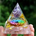 thumbnail image 1 of Pirámide de orgonita, amatista, peridoto, cristal curativo, energía, artesanías de orgón (A), 1 of 8
