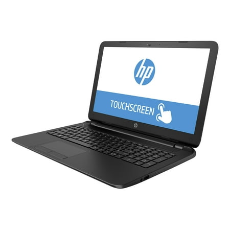 HP Laptop 15-f211wm - Intel Celeron N2840 / 2.16 GHz - Win 10 Home 64-bit - HD Graphics - 4 GB RAM - 500 GB HDD - DVD SuperMulti - 15.6" touchscreen 1366 x 768 (HD) - HP finish in black - kbd: US