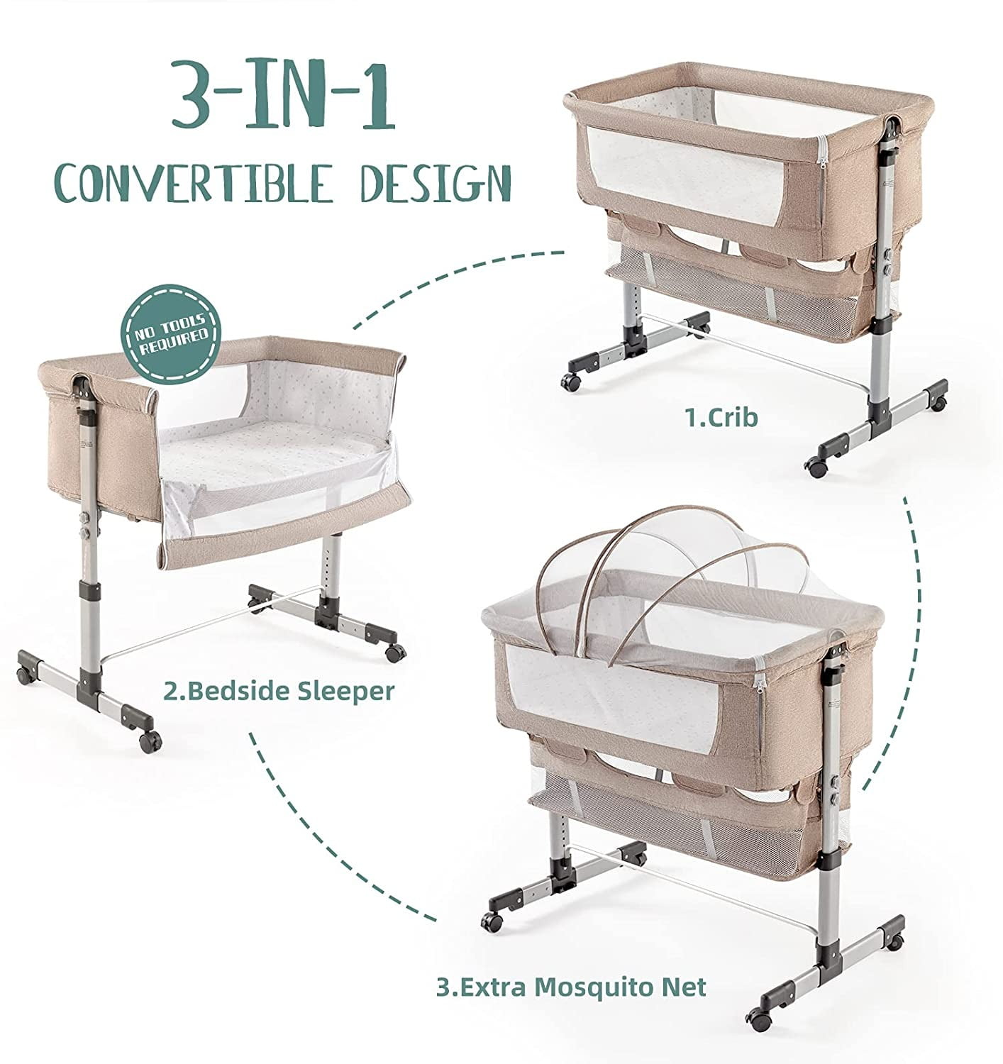 lamberia 3 in 1 bassinet