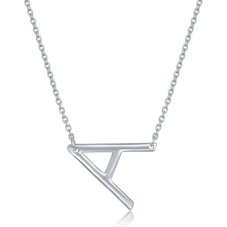 Sideways sales letter necklace