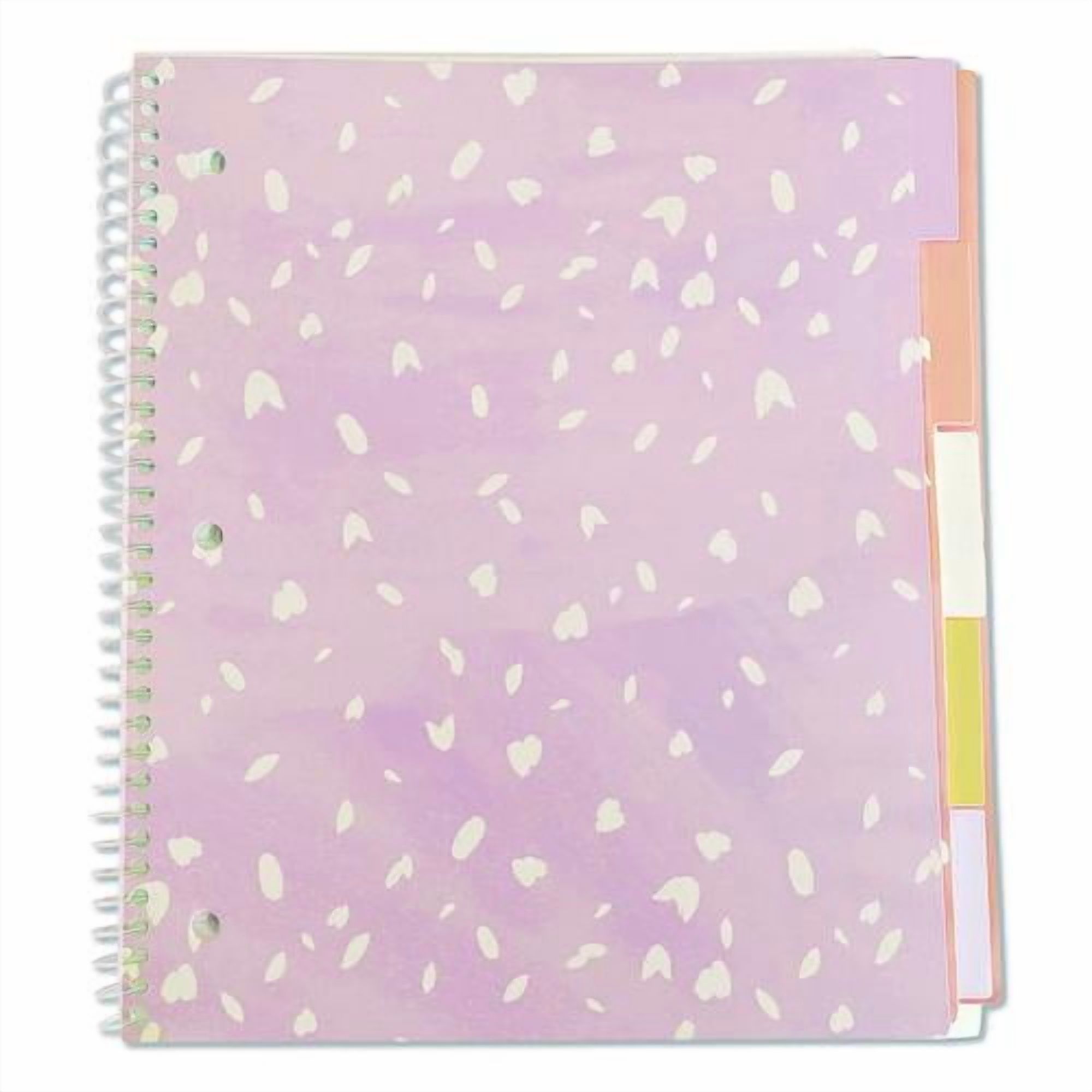 Silver Lining Five-Subject Spiral Notebook, Medium/College Rule, Randomly Assorted Cover Color/Desig | Bundle of 2
