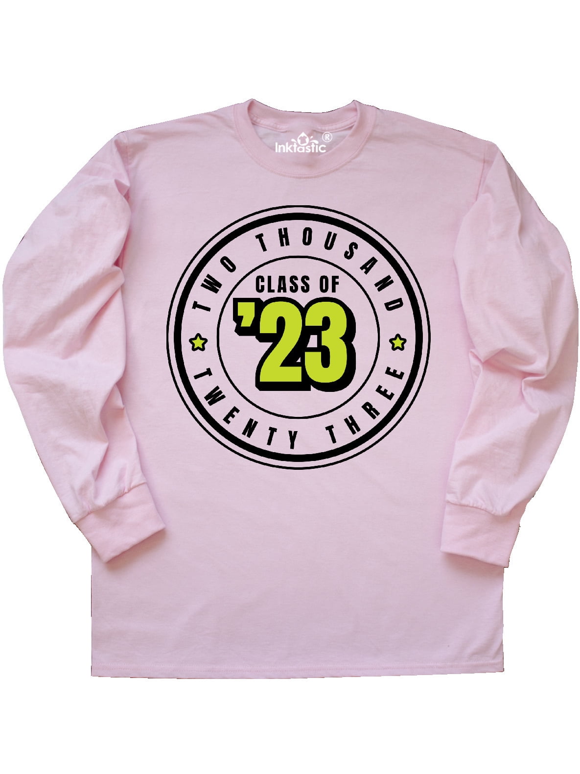 INKtastic - Inktastic Class of 2023 in Black Circle with Stars Adult Long Sleeve T-Shirt Male
