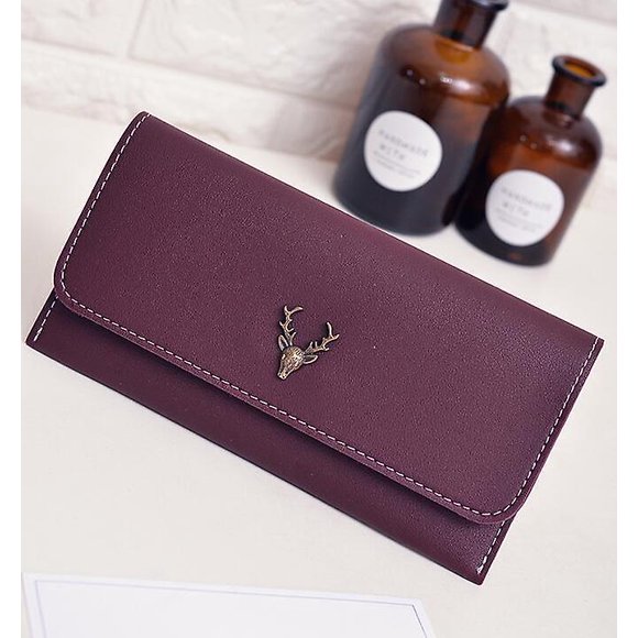 Housse de Passeport pour Femmes en Cuir Pu Style Marbre Mignon pour Voyage, Porte-Cartes de Crédit, Pochette en Cuir, Décoration Tête de Cerf, Portefeuille
