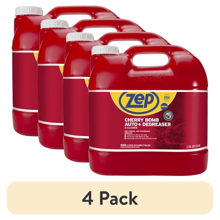 (4 pack) Zep Cherry Bomb Automotive Degreaser, 2.5 Gallons, for Auto/RV/Boat, Garage and Home