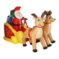 thumbnail image 3 of Inflatable Santa Sleigh Decoration Polyester Luminous with Powerful Fan Christmas Santa and Reindeer for Party AU Plug 100-240v, 3 of 5