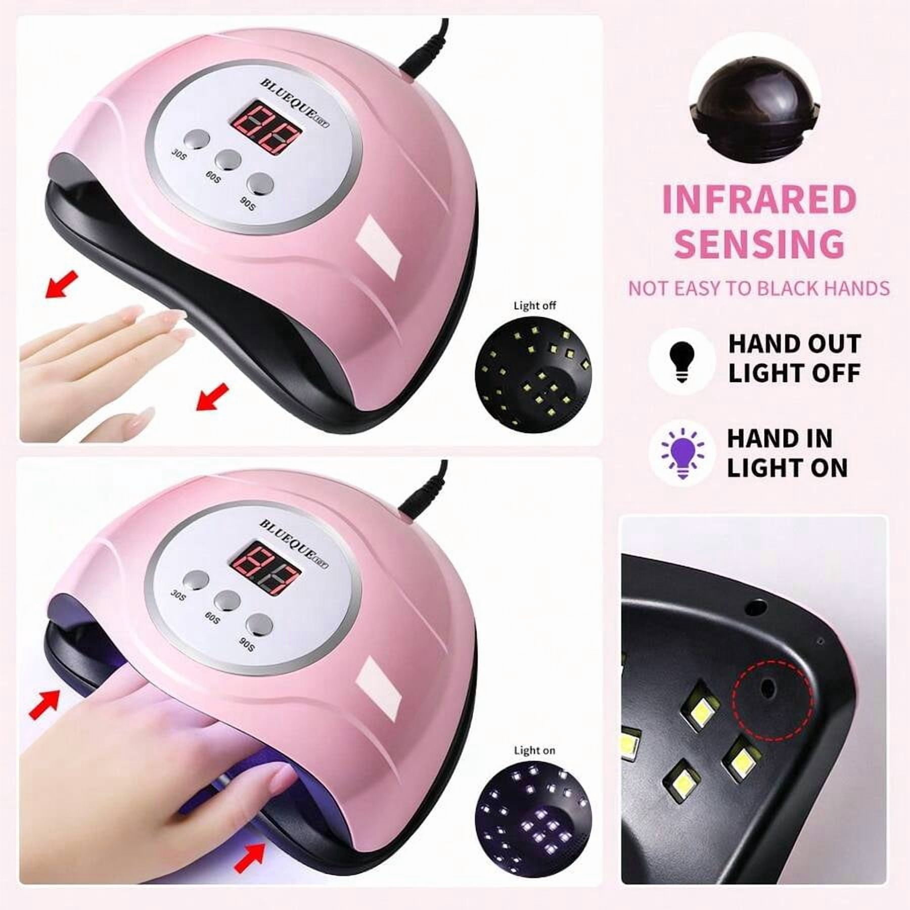 UV LED Nail Lamp, Faster Nail Dryer For Gel Polish ,Professional Gel UV Light For Nails With 3 Timers & Auto Sensor, Gel Polish Light Nail Curing Lamp With LCD Screen For Salon And Home