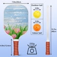 thumbnail image 4 of Pickleball Paddles Set Of 2, Fiberglass Surface, Spring Flowers Floral Print, 4 Balls & Bag, 4 of 5