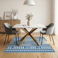 thumbnail image 3 of ODIKA 5'x7' Cream Denim Geometric Stripe Design Washable Area Rug Bold Handwoven Patterns with Modern Flair Easy Care, Non-Shedding, Pet Friendly, for Small Living Room, Bedroom, 3 of 7