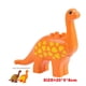 thumbnail image 5 of Grandes accesorios de bloques de construcción, muñecos de zoológico, canguro, rinoceronte, cebra, dinosaurio, serie de animales, juguetes Duplo ensamblados para bricolaje para regalo de niños, 5 of 5