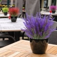 thumbnail image 5 of Artificial Lavender Flowers 12 Pack Outdoor  Fake Flowers No Fade Faux Plastic Plants Garden Porch Window Box Decorating Purple, 5 of 9