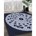 thumbnail image 3 of Ahgly Company Machine Washable Indoor Rectangle Transitional Night Blue Area Rugs, 5' x 8', 3 of 7