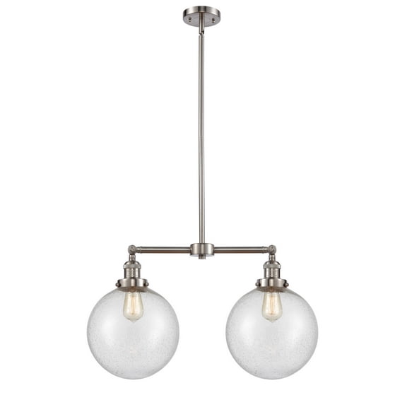 Innovations 209-SN-G204-10 X-Large Beacon 2 Light Chandelier part of the Franklin Restoration Collection, Brushed Satin Nickel