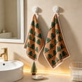thumbnail image 6 of 2Pcs Christmas Tree Hand Towels,Soft Absorbent Holiday Decorative Towels,Seasonal Xmas Towels For Bathroom Kitchen Home Decoration Gift.Brown, 6 of 6