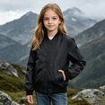thumbnail image 2 of Enyan Teens Bomber Jacket Lightweight Casual Spring Fall Windbreaker Zip Up Coat with Pocket for Boys Girls, 2 of 9