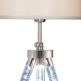 thumbnail image 3 of Lámpara de mesa Benzara 28 pulgadas con trípode LED acrílico cromado blanco, 3 of 5