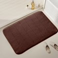 thumbnail image 4 of Fleece Floor Mat | Thickened Quilted Solid Color | Non-Slip Water Absorbent Bathroom Kitchen Entrance Rug | Foam Comfort Foot Pad | 19.68x31.49in | 1 Piece, 4 of 6