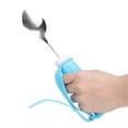 thumbnail image 2 of Easy Grip Eating Aids Spoon Adaptive Eating Utensils Rotating Stainless Steel Holder Silverware Set Elderly Care Spoon Arthritis Disabled Patient Dining Scoop Utensil with Auxiliary Strap, 2 of 9