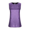 thumbnail image 3 of Hvyesh Women's Metallic Tank Top Trendy Round Neck Sleeveless Shirt Casual Summer Crop Tops, 3 of 8